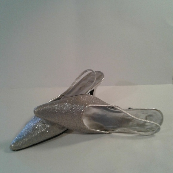 Frist Sight Silver Glittery Flats. - Picture 4 of 7